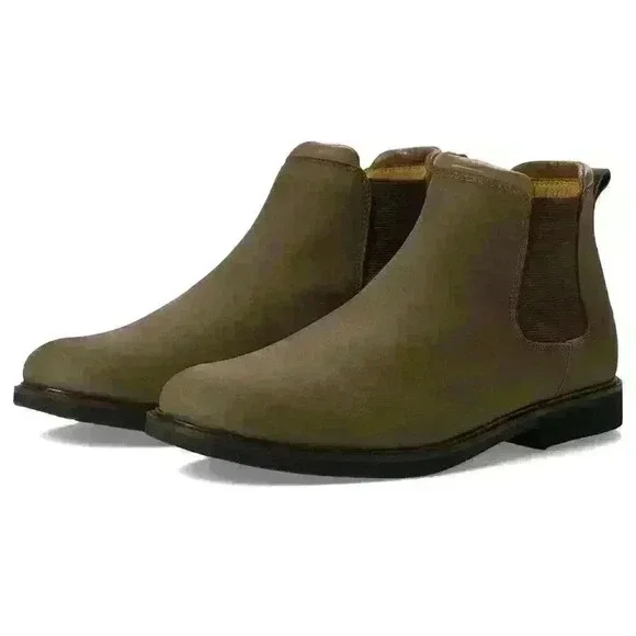 MJNY by Marc Joseph NY Austin Chelsea Boot Truffle Washed Grainy Sz 10 / EU 43.5 - Picture 1 of 9